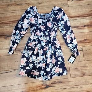 Girls Art Class Gray Flower Dress